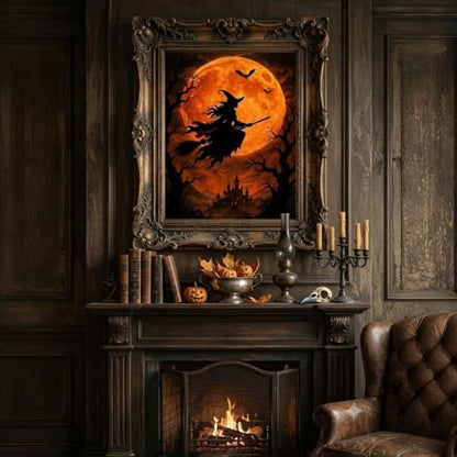 CHWGLFGG 5D Halloween Witch Diamond Art Kits for Adults Beginners 12x16inch - color: KM1309-1