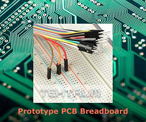 TEKTRUM SOLDERLESS Experiment Plug-in BREADBOARD KIT with Jumper Wires for Proto-Typing (4660 TIE-Points) - size: 4660 TIE-POINTS