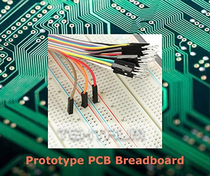 TEKTRUM SOLDERLESS Experiment Plug-in BREADBOARD KIT with Jumper Wires for Proto-Typing (4660 TIE-Points) - size: 4660 TIE-POINTS