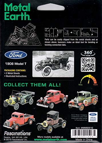 Fascinations Metal Earth 1908 Ford Model T Dark Green 3D Metal Model Kit