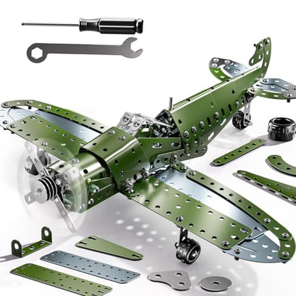 Metal Model Airplane Kits - STEM Projects for Kids Ages 8-12, Assembly Educational Building Toys Model Aircraft Metal for Kids Boys Girls 8 9 10 11 12 Years Old - style: Model Airplane