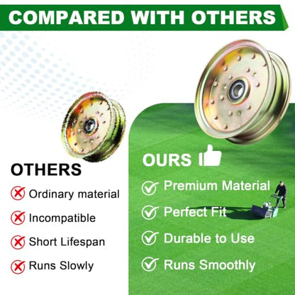 Idler Flat Pulley 116-4669 99-8912 126-9197 Fits Exmark Toro Lazer Z HP Pioneer Radius Turf Tracer S X Time Cutter ZX Mower (2 Pack) - color: 116-4669 99-8912 2 pack