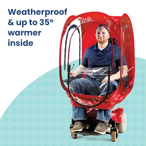 WeatherPod® ChairPod™ 1-Person Wearable Upper Body Pop-Up Pod - color: Red