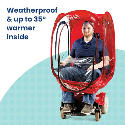 WeatherPod® ChairPod™ 1-Person Wearable Upper Body Pop-Up Pod - color: Red