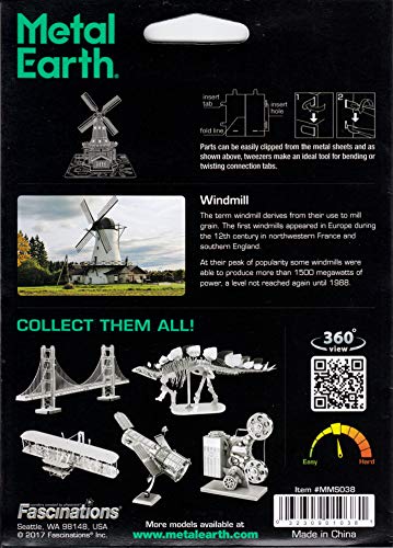 Metal Earth Windmill 3D Metal Model Kit Fascinations