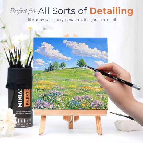 Nicpro Miniature Paint Brushes Drybrush - 21PCS Model Paint Brush Set - size: 21 PCS