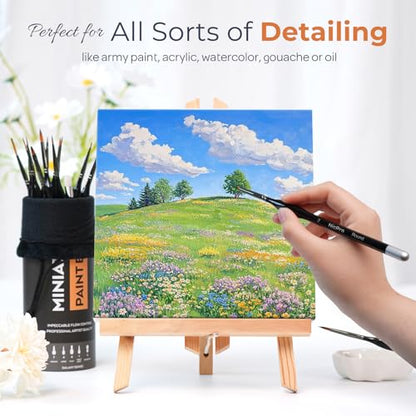 Nicpro Miniature Paint Brushes Drybrush - 21PCS Model Paint Brush Set - size: 21 PCS