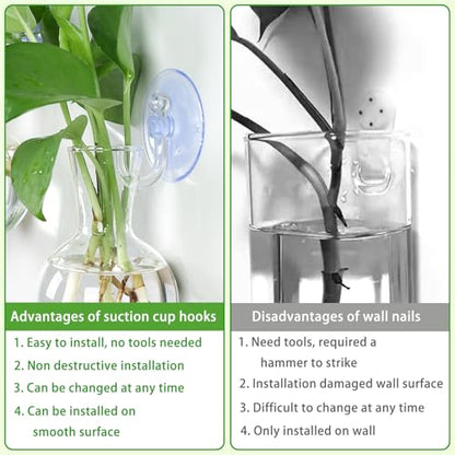 Bunmery 6 pcs Window Propagation Stations, Easy to Install Plant Propagation Bulbs with Suckion Cups, No Nails Wall Hanging Planter Propagation Station, Glass Plant Terrarium Vase - color: Clear Bulb, size: 6 PCS