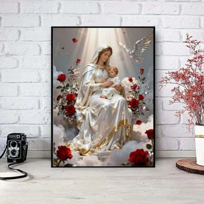 Virgin Mary Diamond Art Kits for Adults,5D Diamond Painting 12 x 16 inch - color: SH173
