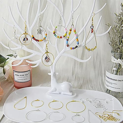 XKCWXY 483Pcs Earring Making Kit with Beading Hoops and Earring Findings - color: silver and gold, size: 483