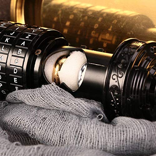 Cryptex Da Vinci Code Mini Cryptex Lock Puzzle Boxes with Hidden Compartments Anniversary Valentine's Day Romantic Birthday Gifts for Her Gifts for Girlfriend Box for Men - color: Black