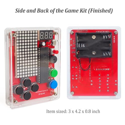 DIY Retro Game Solder Project Kit for Electronic Soldering Practice and Learning, Build a Handheld Console with 5 in 1 Classic Games by Yourself, Great STEM Project for Family and Friends