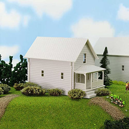 O Scale Model Blank Buildlings Kit Unassembled House for Model Train Layout JZ01JJ (O Scale-1 Unit) DIY Christmas Village Room - size: O Scale-1 unit