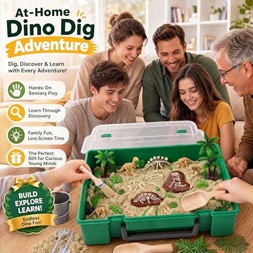 Jenaai Dinosaur Sensory Bin Dinosaur Excavation Archaeology Dig Kit - style: Dinosaur