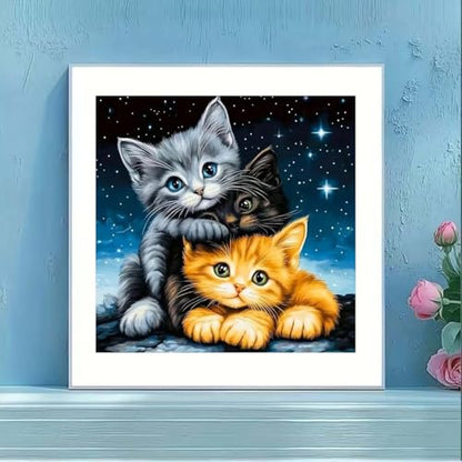 5D Starry Cat diamond art kits For adults,DIY Dimond Art Paintings Kits - color: YP075
