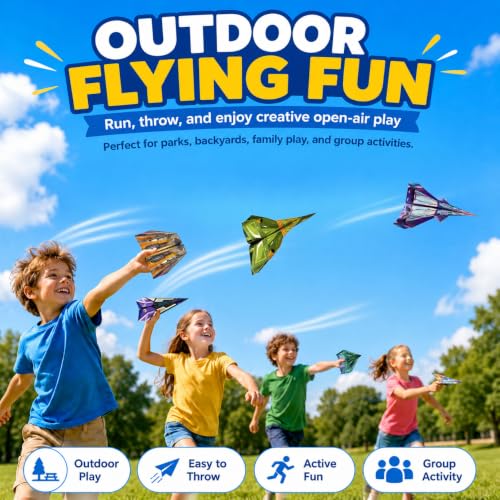 Xuoent Paper Airplane Kit, Origami Kit for Kids, World Classic Paper Planes - color: Green