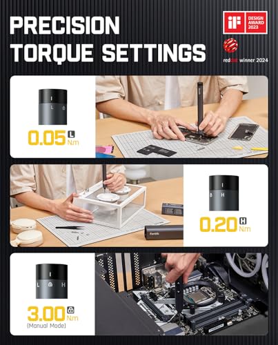Fanttik E1 Max Electric Screwdriver, 53-in-1 Screwdriver for DIY (Grey) - color: Grey