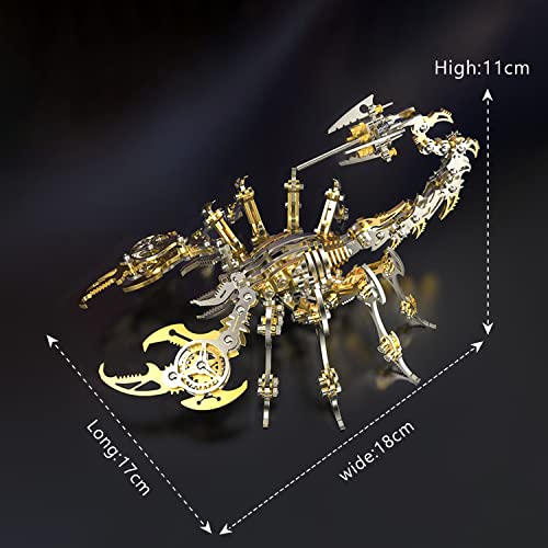 FILASLFT 3D Metal Puzzles for Adults,Mechanical Model Scorpion King Gold - color: B8-scorpion King-golden
