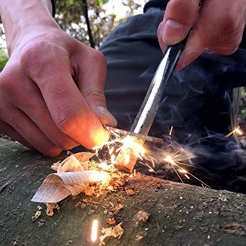 BSGB 2PCS HSS High Speed Steel Striker with mini keychain for Ferro Rod Fire Starter