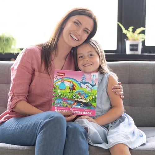 SYNARRY Unicorn Princess Mermaid Magnetic Puzzle for Kids Ages 3-5 - style: Princess Mermaid