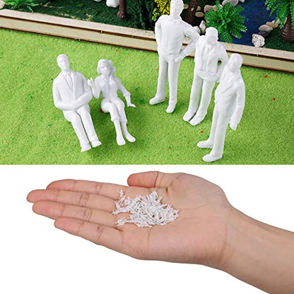 Plastic Miniature Scenes Model Figures 7.6x4mm 1:100 19x6mm 1:200 Pack of 200