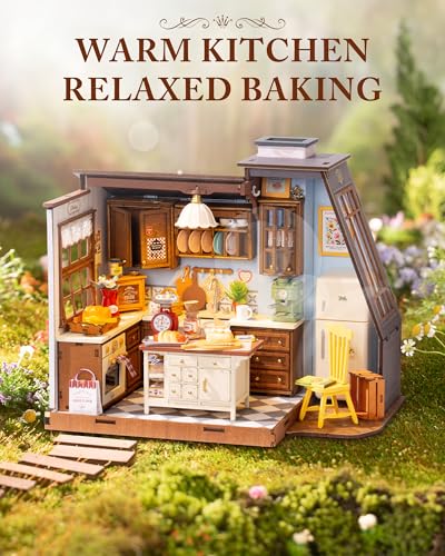 Rolife Baking Kitchen DIY Miniature House Kit with LED Lights - color: Baking Kitchen