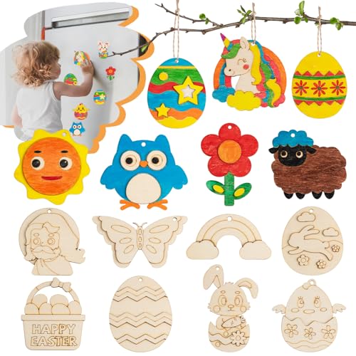 15pcs DIY Wooden Magnets - Eleanore's Diary Kids Arts & Crafts Painting Kit