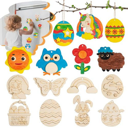 15pcs DIY Wooden Magnets - Eleanore's Diary Kids Arts & Crafts Painting Kit