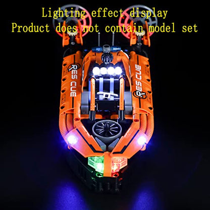 GEAMENT LED Light Kit Compatible with LEGO Rescue Hovercraft - Lighting Set for Technic 42120 Building Model (Model Set Not Included)