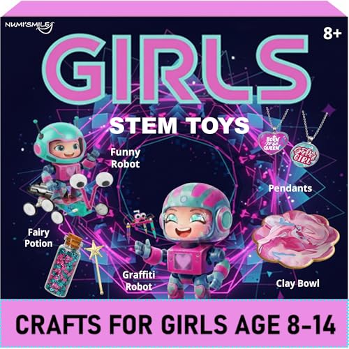 DIY STEM Toys Arts and Crafts for Girls Ages 8-12-14, Birthday Gift Project - color: Pink- Stem Craft for Girls