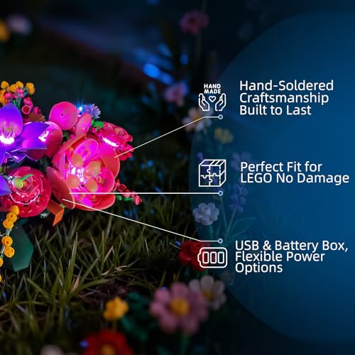 YEABRICKS LED Light for Lego-11503 Botanicals Flower Wall Building Blocks Model (Building Set NOT Included) - style: Only Light LEGO 11503 Flower Wall