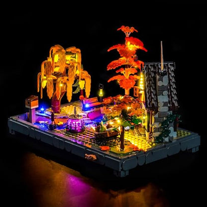 LocoLee Light kit Compatible with Lego 11372 Autumn Cottage Garden - No Model Only Lights, LED Lighting Accessories Compatible with Lego 11372 Autumn Garden (Standard Version) - style: Standard Version