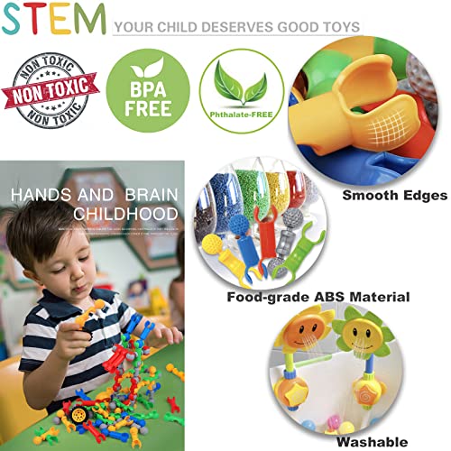 170 Pcs STEM Building Toys for Kids Ages 4-8, Building Blocks Educational Construction Engineering Building Kit for Ages 3 4 5 6 7 8 9 Year Old Creative Kids Games, Christmas Birthday Gifts Boys Girls - color: Green