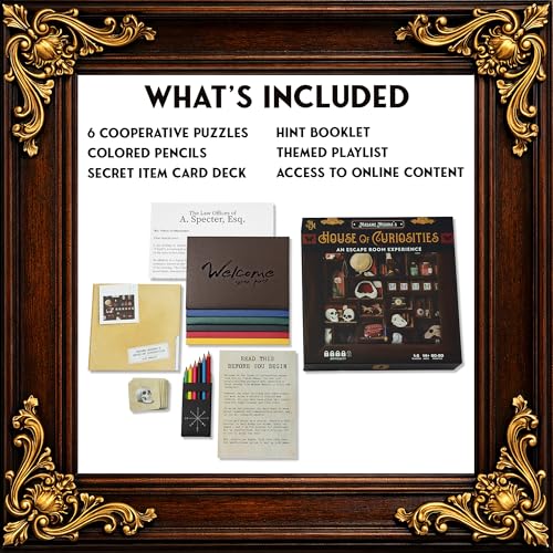 Madame Medora's House of Curiosities: Engaging Ghost-Themed Mystery Solving Game Kit for Adults. Cryptic Puzzle Files for Families, Friends, Immersive Date Night