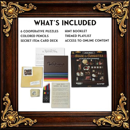 Madame Medora's House of Curiosities: Engaging Ghost-Themed Mystery Solving Game Kit for Adults. Cryptic Puzzle Files for Families, Friends, Immersive Date Night
