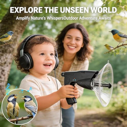 HAUSBELL Parabolic Listening Kit-Bionic Ear & 8X Monocular with Headphones