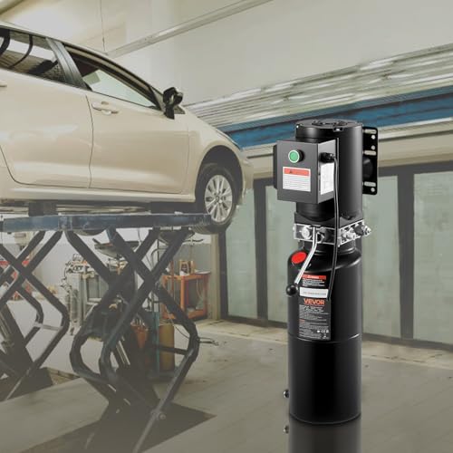 Vevor 110V 10 Quart Hydraulic Power Unit Automotive Hydraulic Pump Dump Trailer Vehicle Mounted Lifter Auto Shop Repair Car Lift Power Unit for Two and Four Post Lift Auto Hoist - size: 10 Quart, style: Single Acting