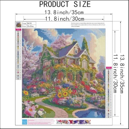 House Scenery Diamond Painting Kits for Adults Beginner 14 x 14 inch - color: SH190