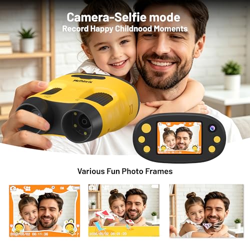 1000X Handheld Microscope for Kids 2.0" Screen 32GB Card Included - color: Yellow