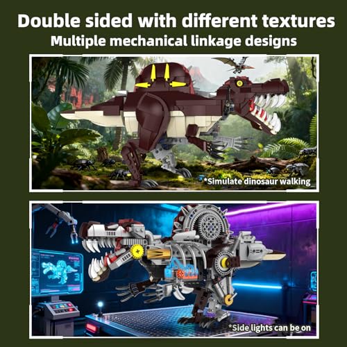 Mechanical Spinosaurus Dinosaur Building Set with Lights for Boys - color: Spinosaurus