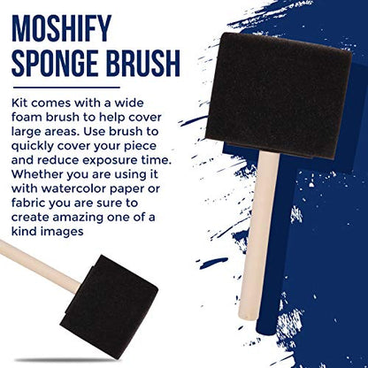 Jacquard Cyanotype Kit Sun Printing for Paper & Fabric Bundled Sponge Brush