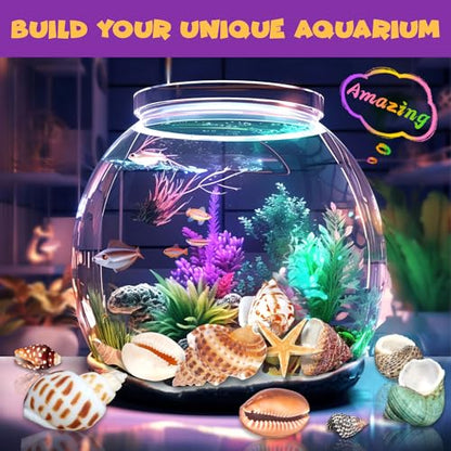PIBEX Ocean Fossil Dig Kit, 20+ Real Shells & Seasnails, Sea Creature Toy - size: Ocean World (20+ Fossils)