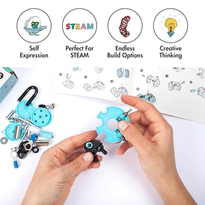 The Off Bits Vehicle STEAM Building Set, Educational Gift Idea, Build Your Own Robot Toy for Kids Age 6 7 8 9+ Year Old Boys and Girls, Stem Toys Engineering Kit, Construction Toys Steam Gift