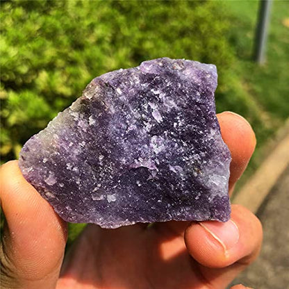 Zenkeeper 1 Lb Large Rough Purple Mica Stone Raw Lepidolite Crystal Stone Natural Purple Crystal Stone Mineral Specimen Gemstone Healing Crystals and Stones - color: Purple Mica Stone