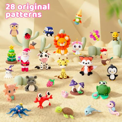Funtopia Polymer Clay Kit, 34 Colors Modeling Clay for Kids Adults