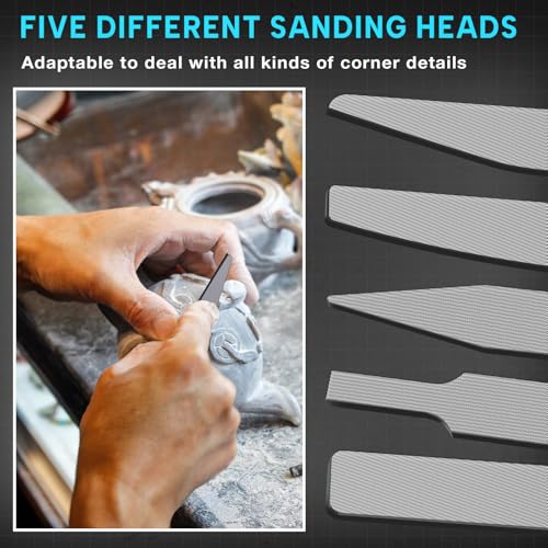 Honoson 25 Pack Hobby Model Polishing Hand Files Tool Set 5 Pcs Glass Polishing Files and 20 Pcs Sanding Sticks Metal and Wood Sanding Tool for Model Craft(Low Grits Rating,Classic Style) - style: Classic Style