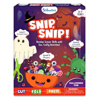 Skillmatics Snip Snip Halloween Craft, Scissor Skills, Felt Kits for Kids - style: 1. Halloween Fun