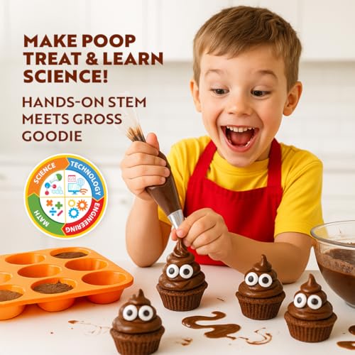 Playz Edible Poo Candy Making Kit for Kids Age 8-12 Years Old with 30+ Fun - style: Edible Poop