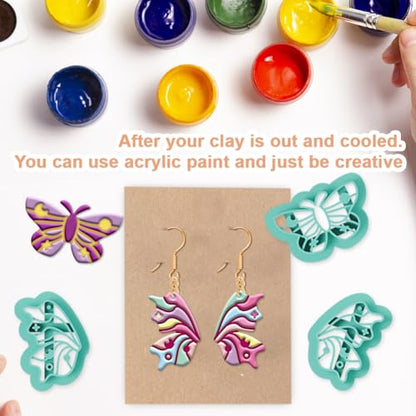 beinkmake 22Pcs Butterfly Polymer Clay Cutters Boho Clay Earrings Cutters - style: Butterfly