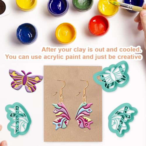 beinkmake 22Pcs Butterfly Polymer Clay Cutters Boho Clay Earrings Cutters - style: Butterfly